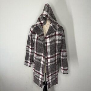 Max Studio Fuzzy Sweater Jacket Women’s Size M Faux Wool Fur Warm Cozy Blanket